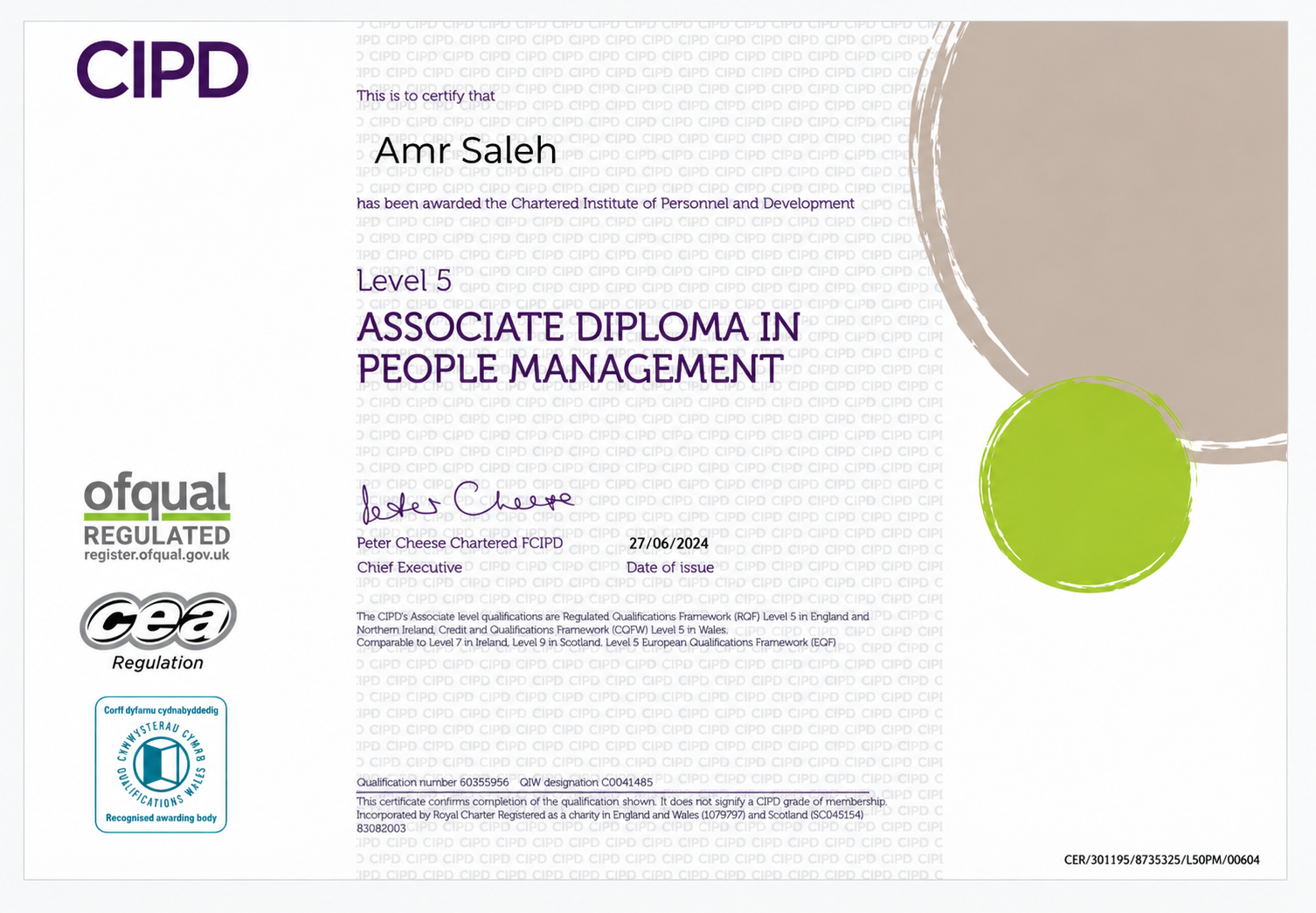 Amr Saleh — CIPD Level 5 Associate Diploma in People Management